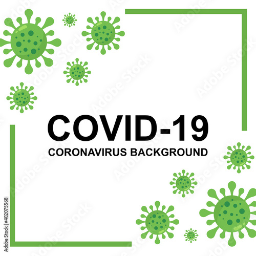 
Coronavirus bacteria cell banner vector background