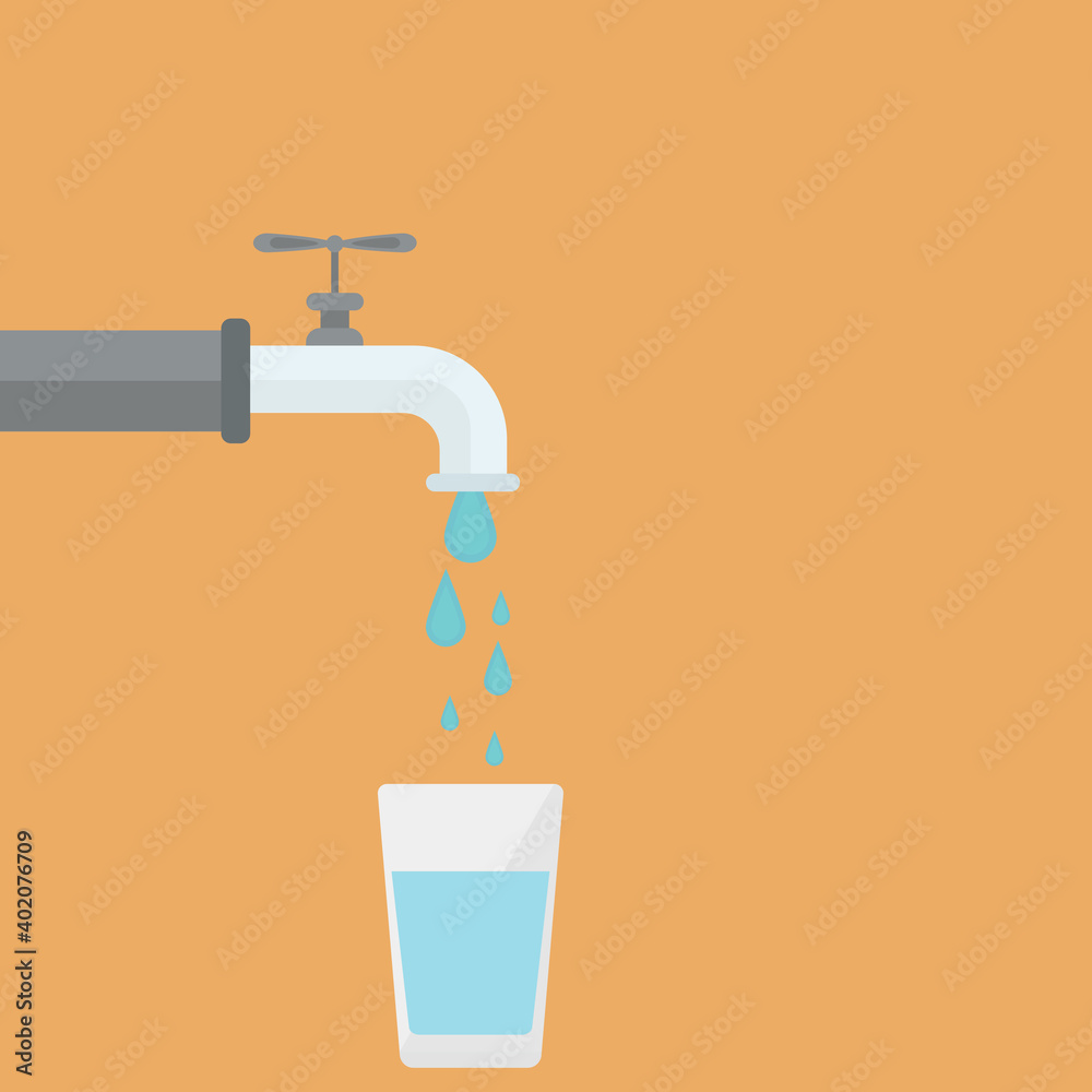 Water tap. Vector illustration. Water tap. Vector illustration.