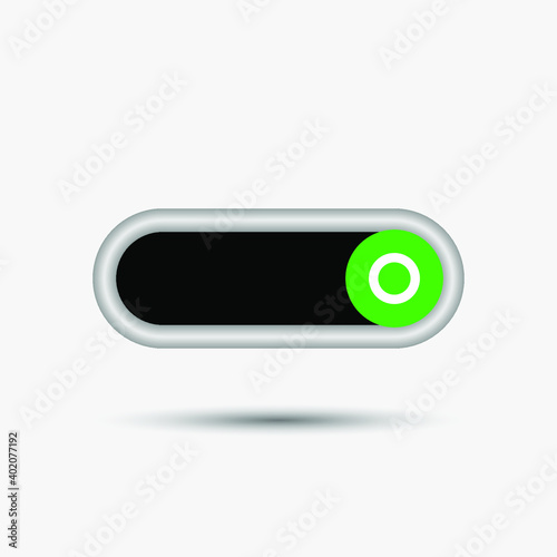 On Off Push style power buttons, The Off buttons are enclosed in red, The On buttons are enclosed in green with white background.