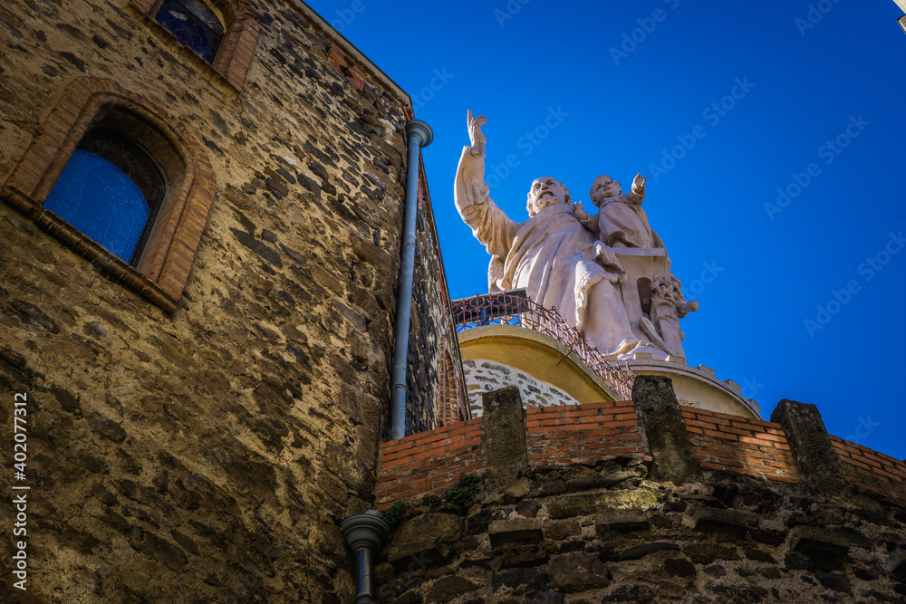 A 22 meters statue of St Joseph in St Joseph Sanctuary of Espaly St Marcel (Auvergne, France)