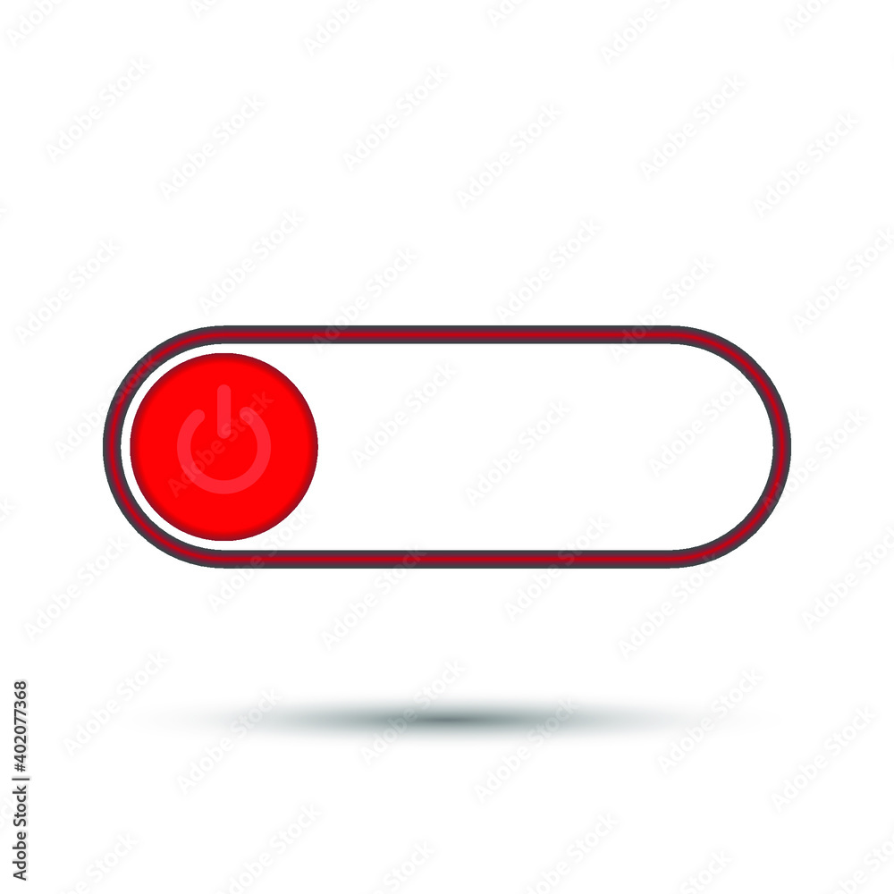 On Off Push style power buttons, The Off buttons are enclosed in red, The On buttons are enclosed in green with white background. On Off Push style power buttons, The Off buttons are enclosed in red, The On buttons are enclosed in green with white background.