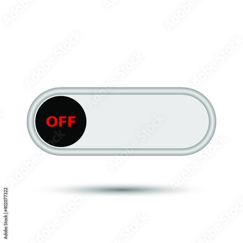 On Off Push style power buttons, The Off buttons are enclosed in red, The On buttons are enclosed in green with white background.
