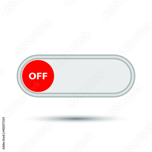 On Off Push style power buttons, The Off buttons are enclosed in red, The On buttons are enclosed in green with white background.