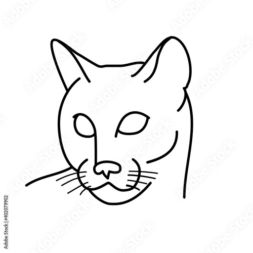 Fototapeta Naklejka Na Ścianę i Meble -  Animal cat icon design. Vector, clip art, illustration, line icon design style.