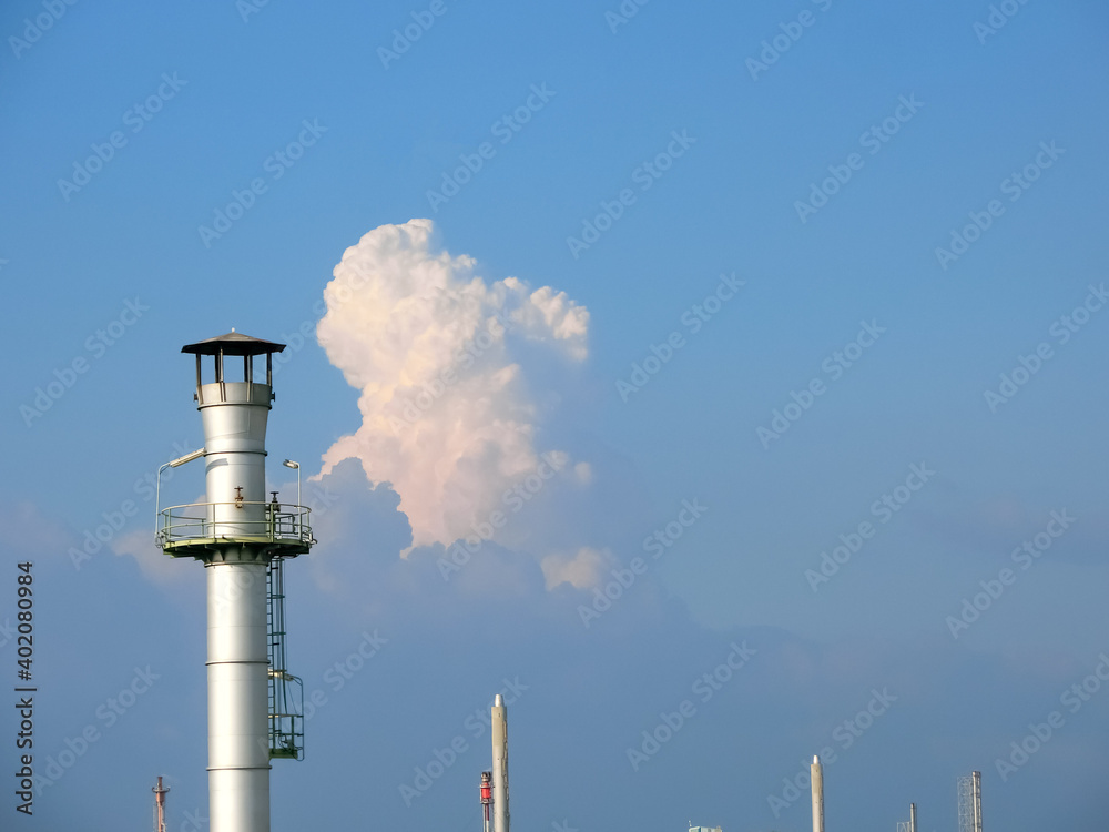 plant petrochemical In the daytime with copy space on top. plant petrochemical In the daytime with copy space on top.
