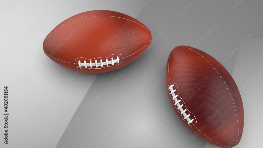 American Football Ball. 3D illustration. 3D high quality rendering. American Football Ball. 3D illustration. 3D high quality rendering.