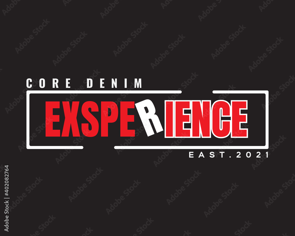 Exsperiece letter graphic vector illustration great for designs for t-shirts, clothes, hoodies, etc.