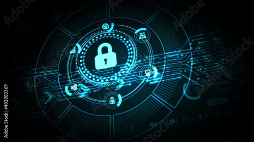 Cyber security data protection business technology privacy concept.