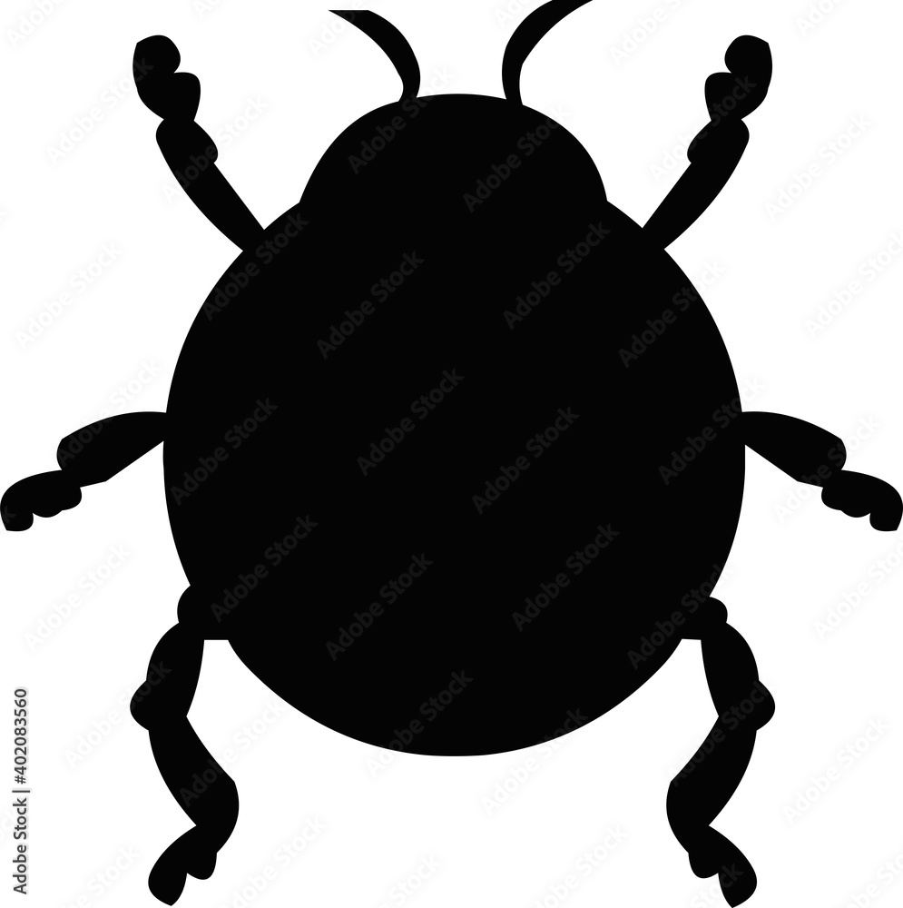 Vector illustration of emoticon of the silhouette of an insect Vector illustration of emoticon of the silhouette of an insect
