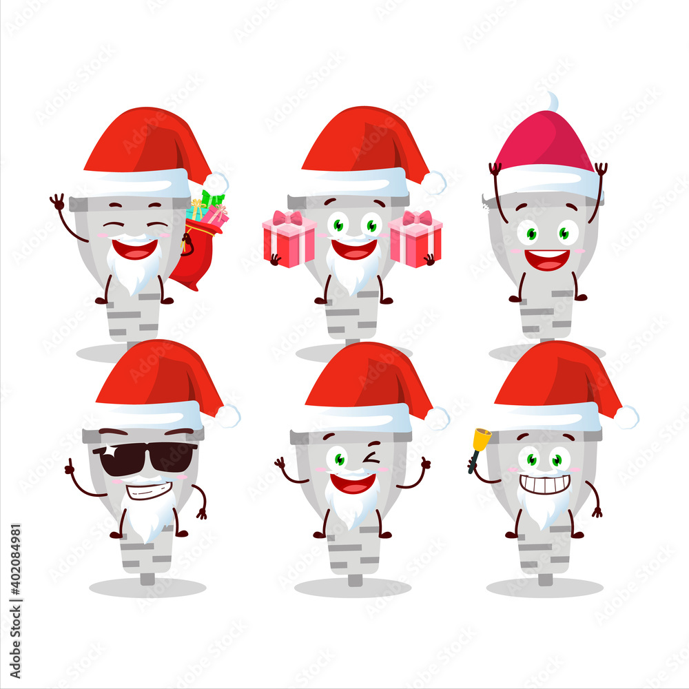 Santa Claus emoticons with white plug cartoon character