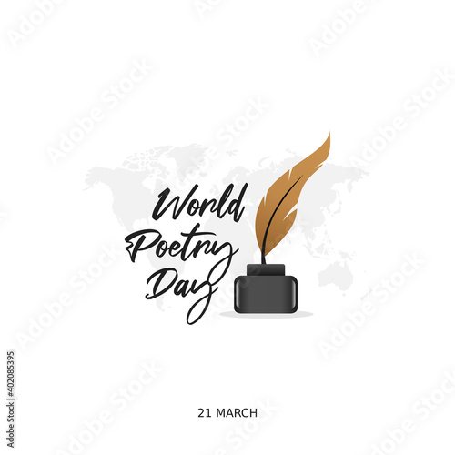 vector graphic of world poetry day good for world poetry day celebration. flat design. flyer design.flat illustration.