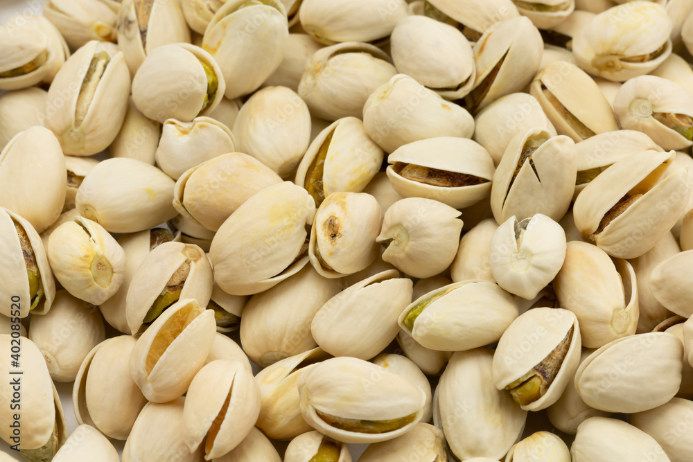 Pile of Pistachio nuts , Close up for background