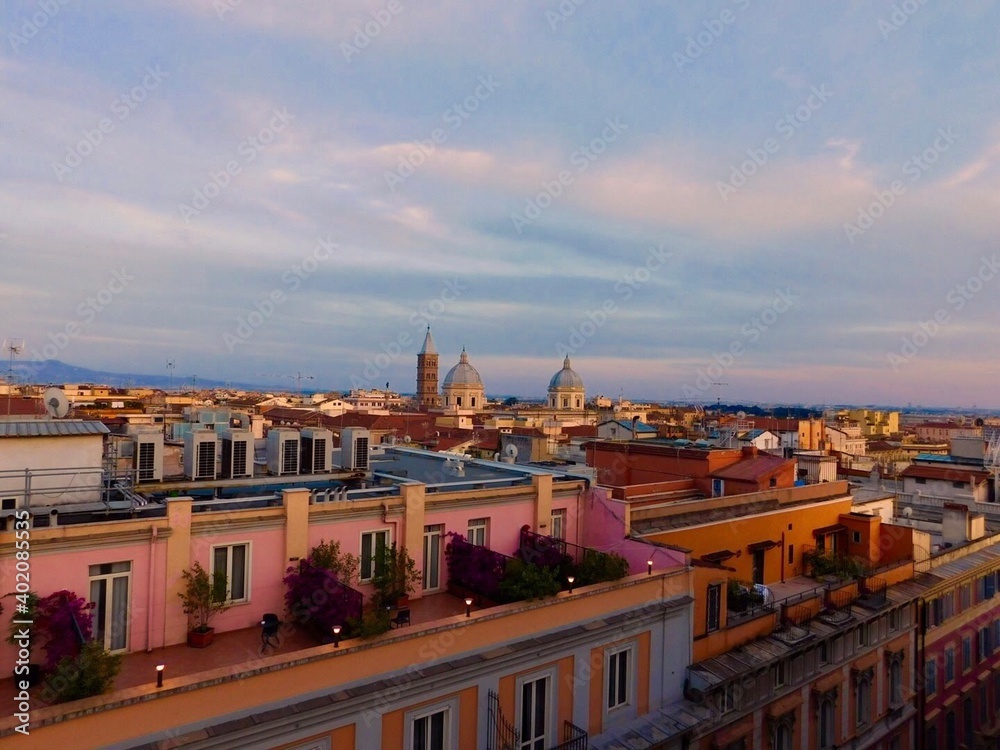 City View from Balcony in Rome