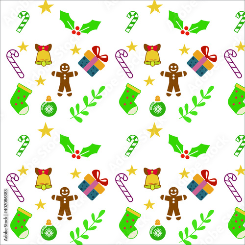seamless christmas cartoon background