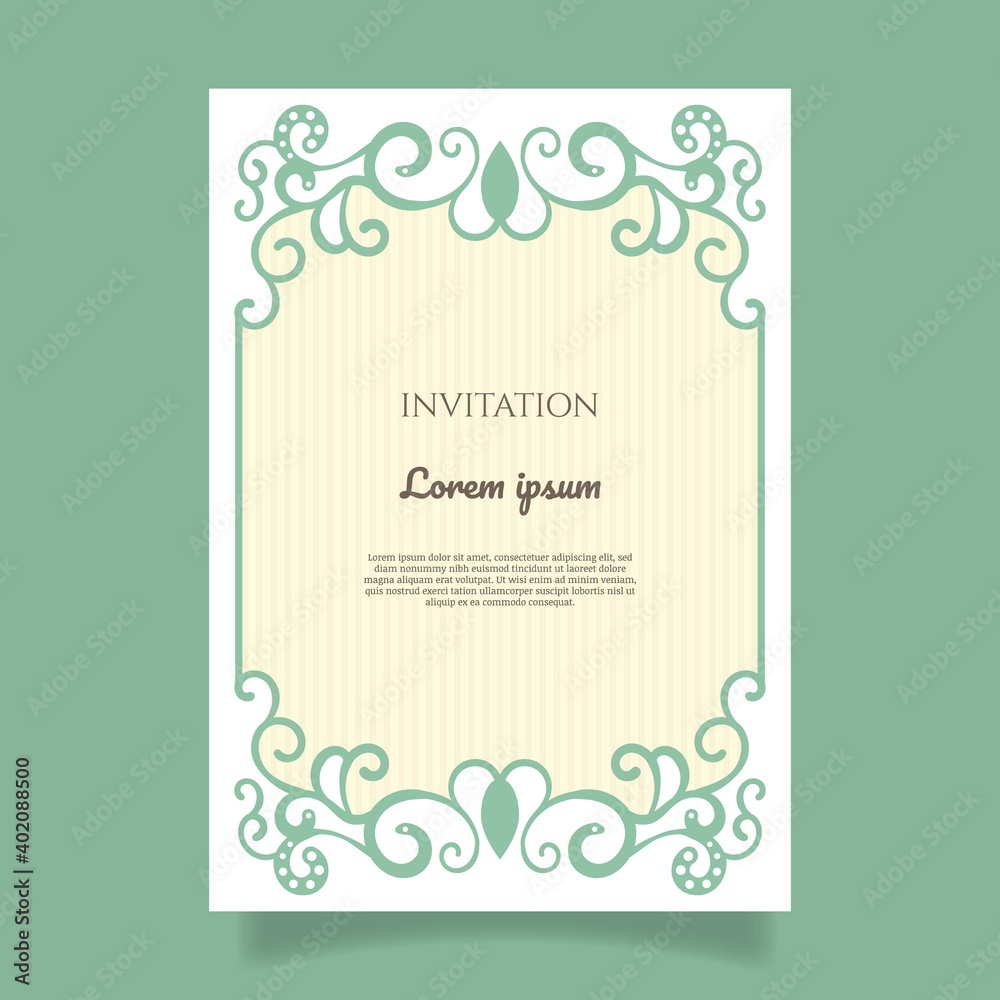 Wedding couple invitation card. -  Vector.