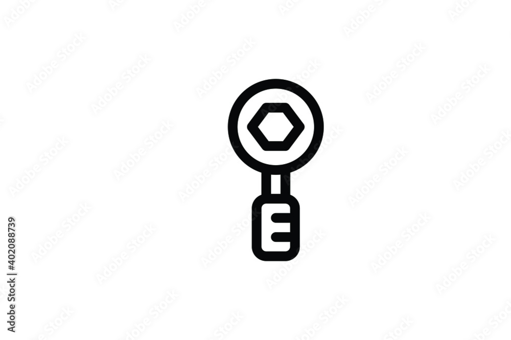 Plumber Outline Icon - Wrench Plumber Outline Icon - Wrench