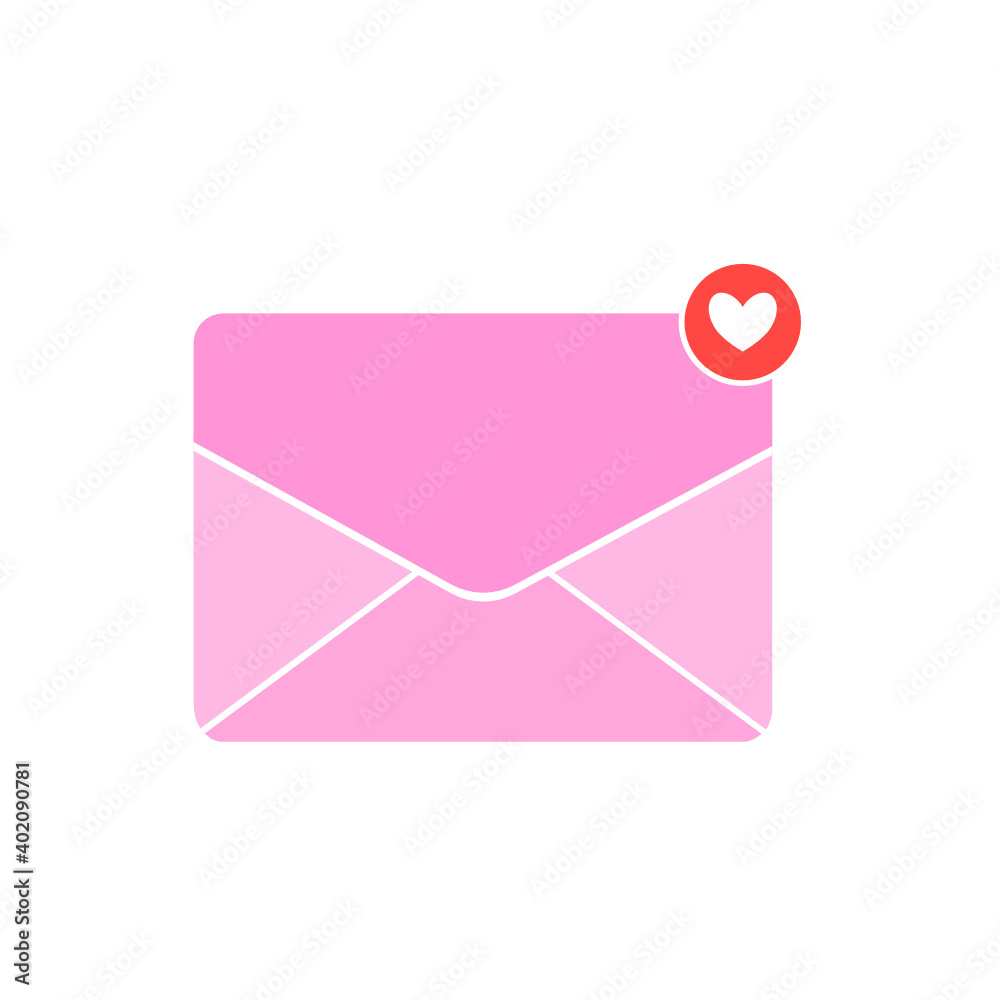 pink Email icon isolate on white background. pink Email icon isolate on white background.