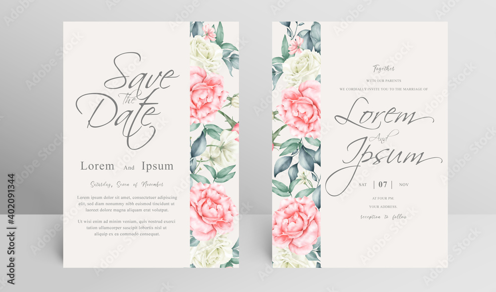 Elegant Wedding Invitation card set template