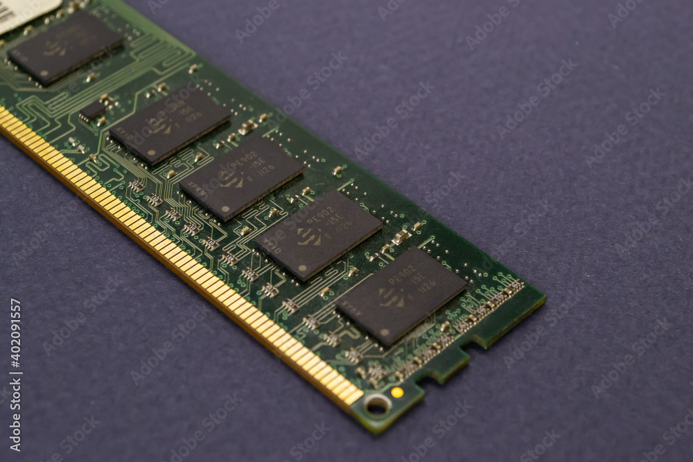 computer memory modules isolated on purple background computer memory modules isolated on purple background