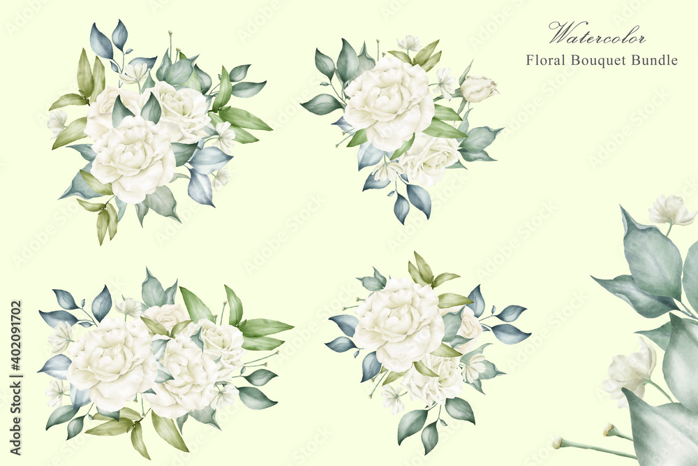Editable floral frame collection for wedding invitation