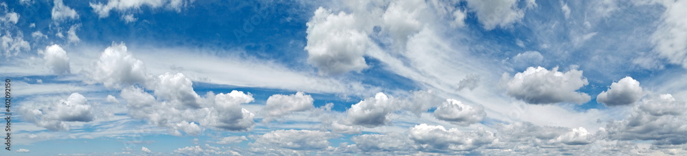 Beautiful panoramic view of blue sky with patch of white clouds, Sydney, New South Wales, Australia
Beautiful panoramic view of blue sky with patch of white clouds, Sydney, New South Wales, Australia