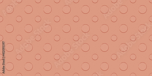 Seamless Copper Backdrop. Bubbles Background Texture. photo