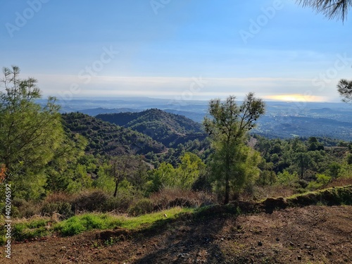 Landscape panoramic view in Cyprus