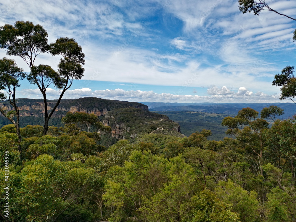 Beautiful view of mountains and valleys, Narrow Neck Lookout, Blue Mountain National Park, New South Wales, Australia
Beautiful view of mountains and valleys, Narrow Neck Lookout, Blue Mountain National Park, New South Wales, Australia