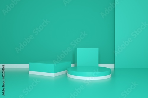 Wallpaper Mural 3D rendering of geometric stereo background can be used for commercial advertising Torontodigital.ca