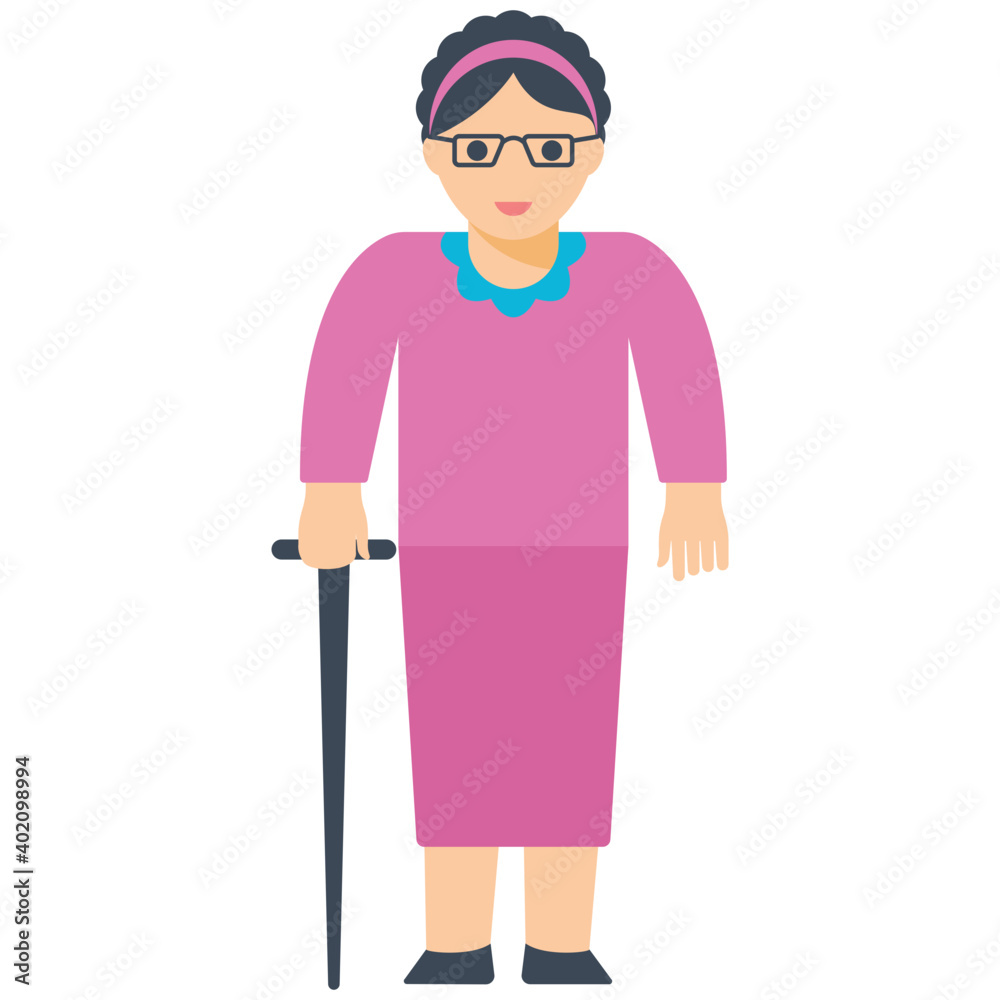 Grandmother Flat Icon