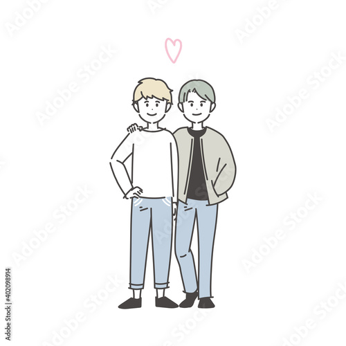 同性カップルのイラスト