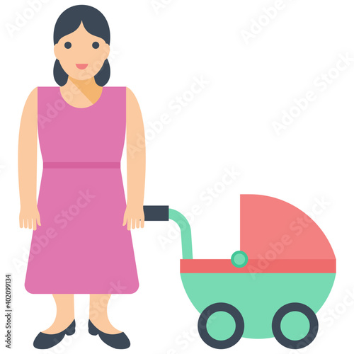 
Cot Baby Flat Icon