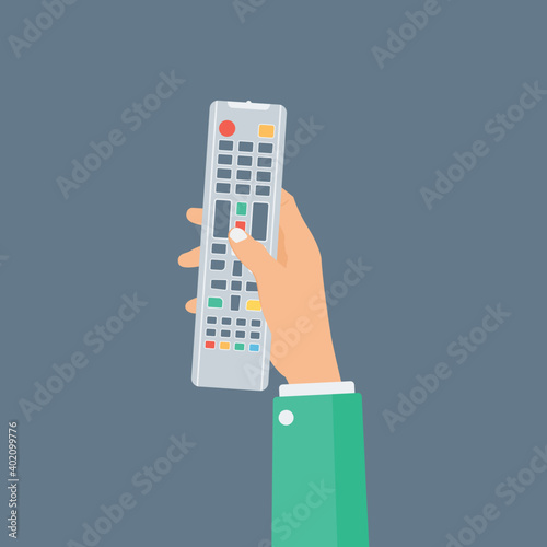 Hand Holding Tv Remote Control