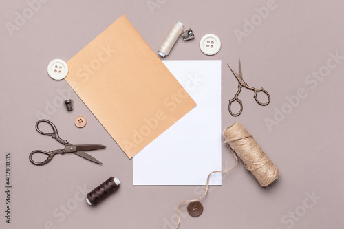 Composition with blank pape...