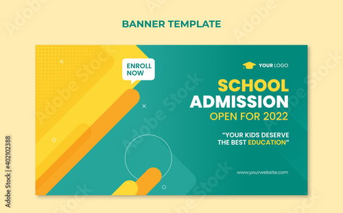 School admission web banner template