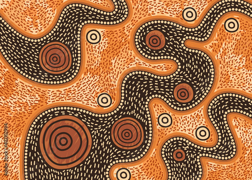 Aboriginal connection art background