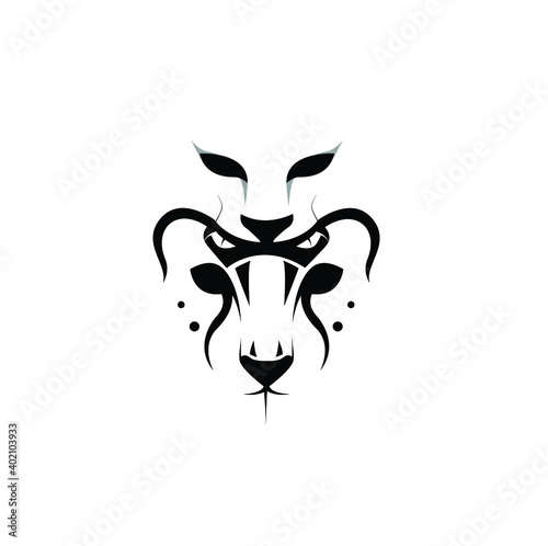 logo lion. snake and cheetah combination design