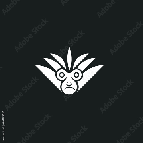 logo animal monkey nature simple elegant