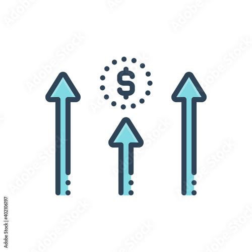 Color illustration icon for advantage