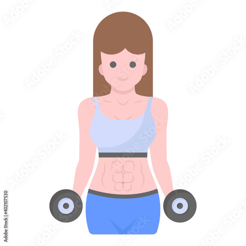 
Fitness flat trendy vector

