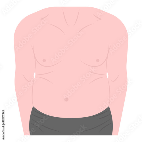 
Bodybuilder flat editable vector, showing man avatar and fitness 

