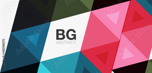 Mosaic triangle pattern abstract background for cover, banner, flyer and poster and other template