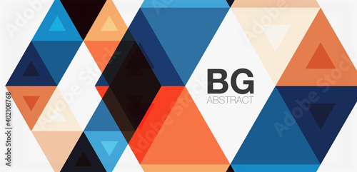 Mosaic triangle pattern abstract background for cover, banner, flyer and poster and other template