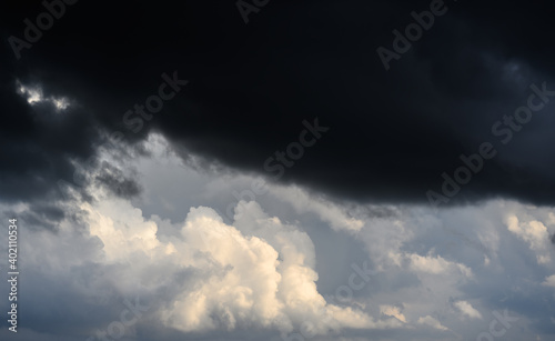 Dramatic sky with clouds. Nature background.