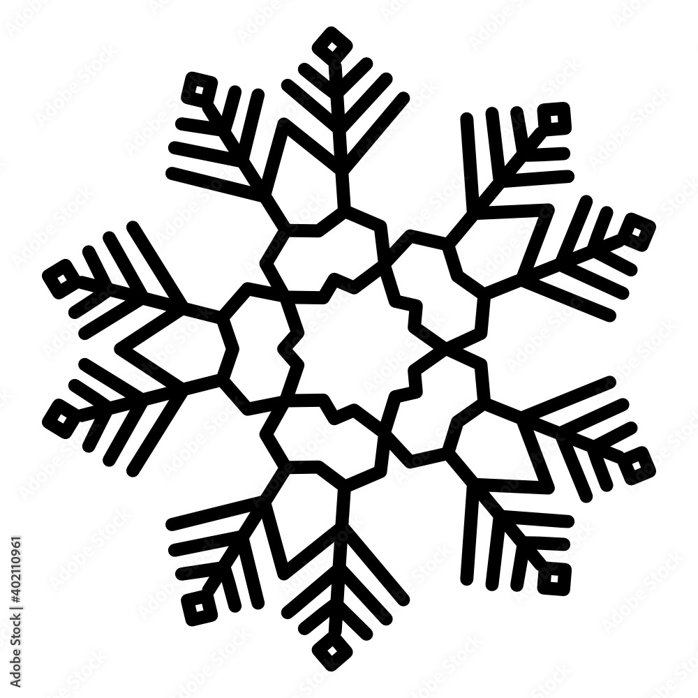 Snowflake icon in linear style, winter decorative pattern
Snowflake icon in linear style, winter decorative pattern