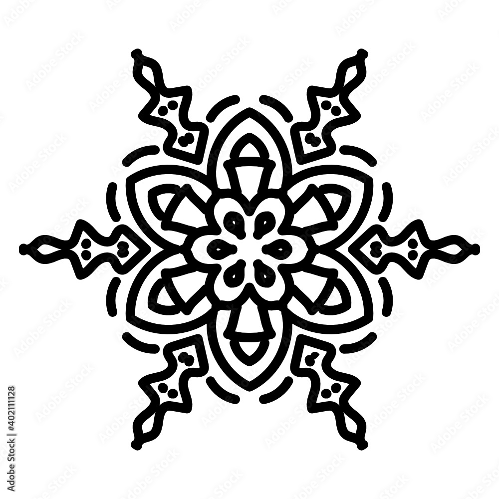 Snowflake icon in linear style, winter decorative pattern
Snowflake icon in linear style, winter decorative pattern