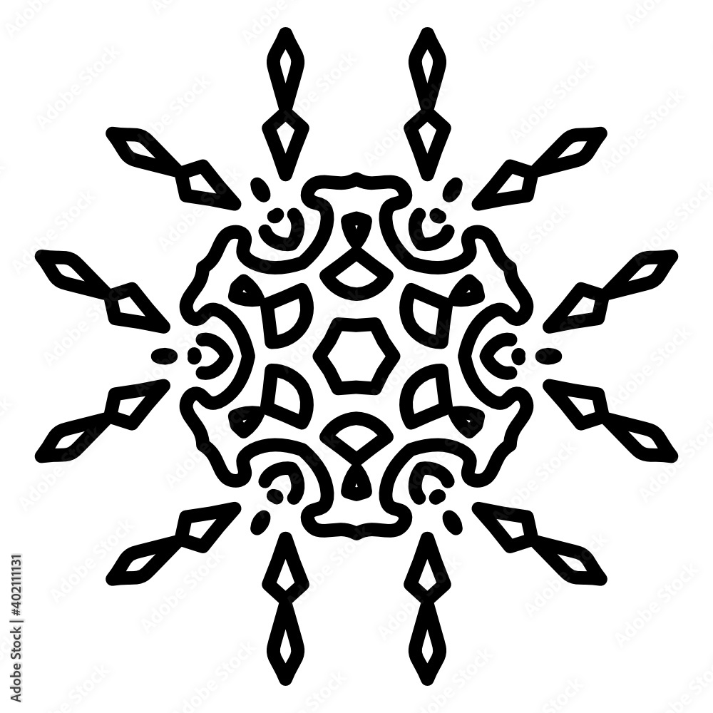 Snowflake icon in linear style, winter decorative pattern
Snowflake icon in linear style, winter decorative pattern