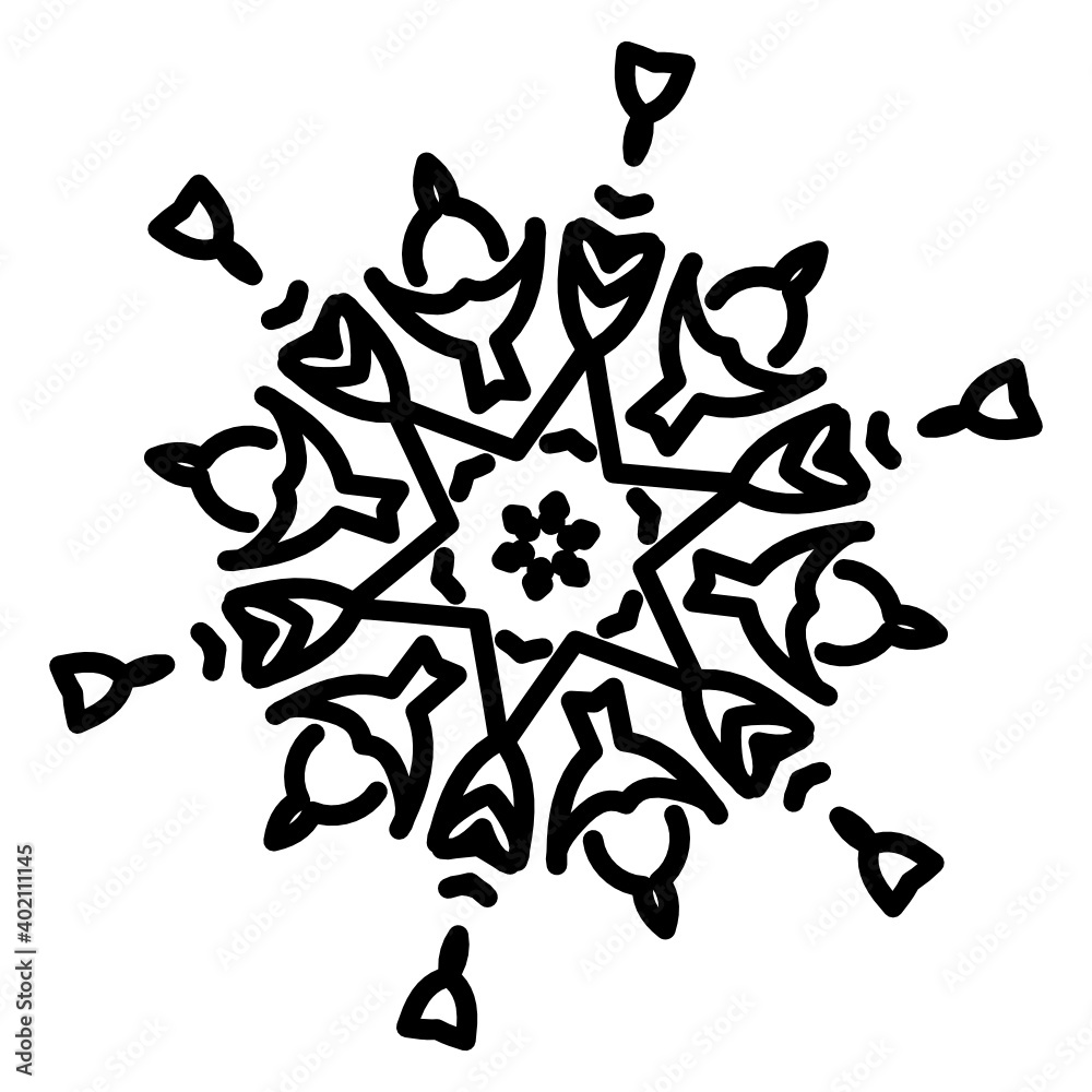 Snowflake icon in linear style, winter decorative pattern
Snowflake icon in linear style, winter decorative pattern