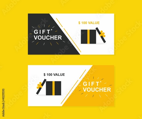 modern gift voucher illustration