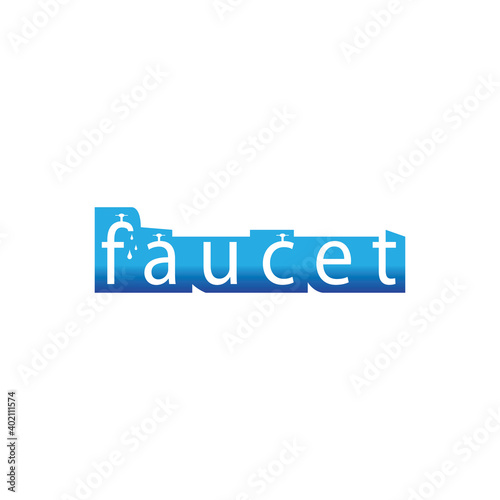 faucet logo color design vector illustration